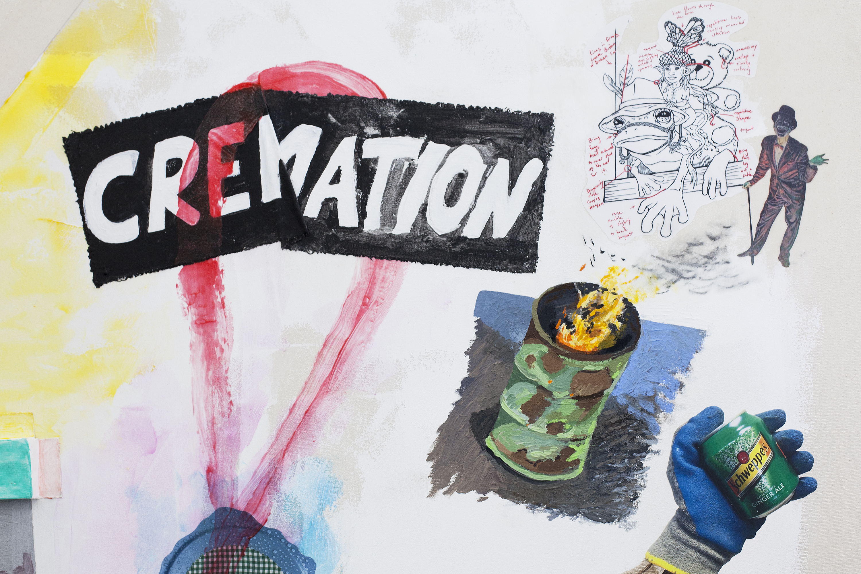 Phil Cote The Supposed Behavior of Spirits (Detail), 2015 Acrylic, oil, mixed media, and canvas on canvas 