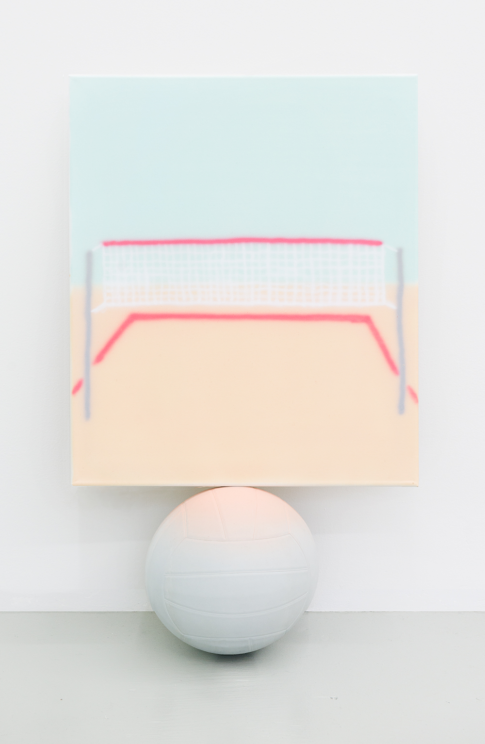 Jonny Paul Gillette Goal on volleyball ball, 2015 Acrylic polymer on canvas, volleyball  2015