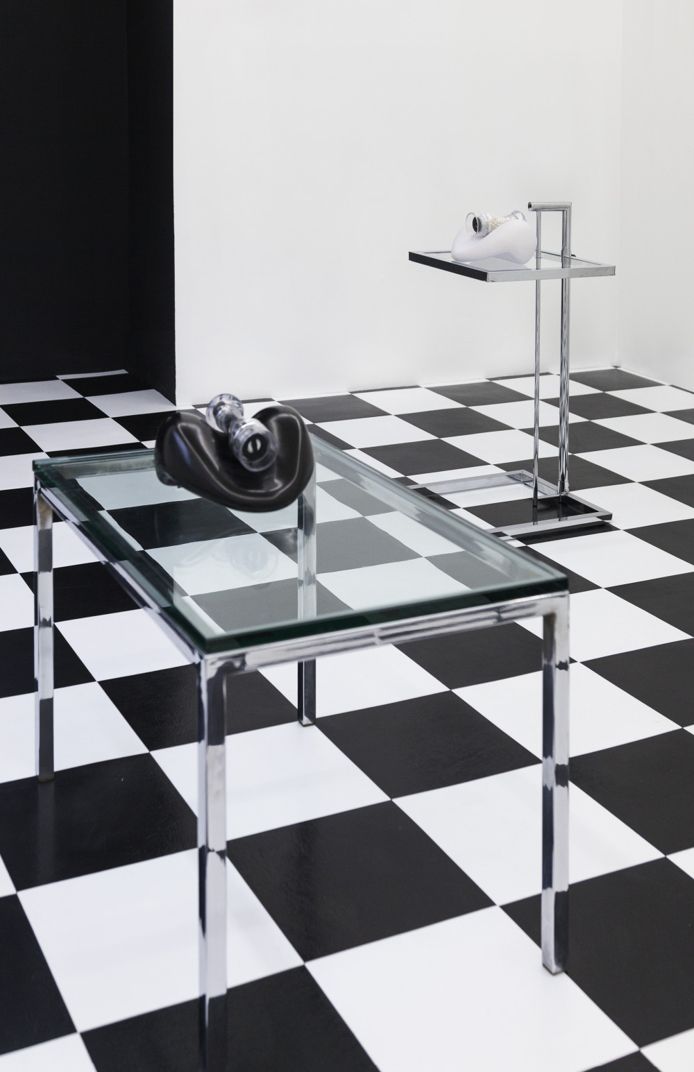 Debora Delmar Corp. Centrepiece, 2014-15 Neck pillows, pepper grinder, real and fake pearls