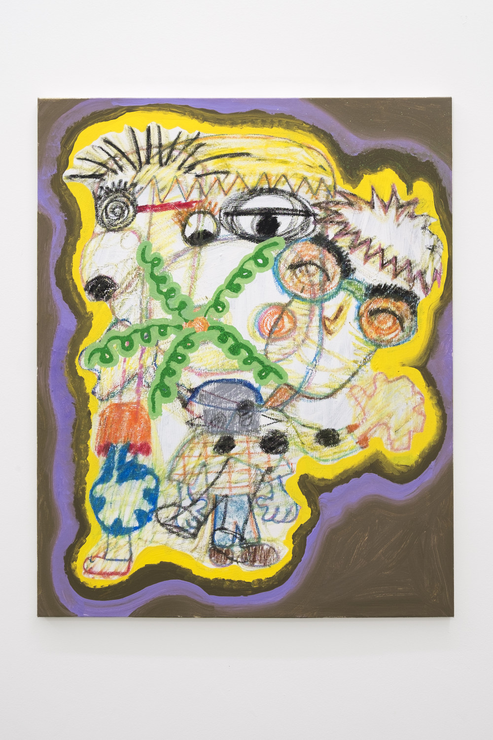 Rafael Delacruz Snot, 2016 Acrylic, oil pastel, and glitter on canvas 