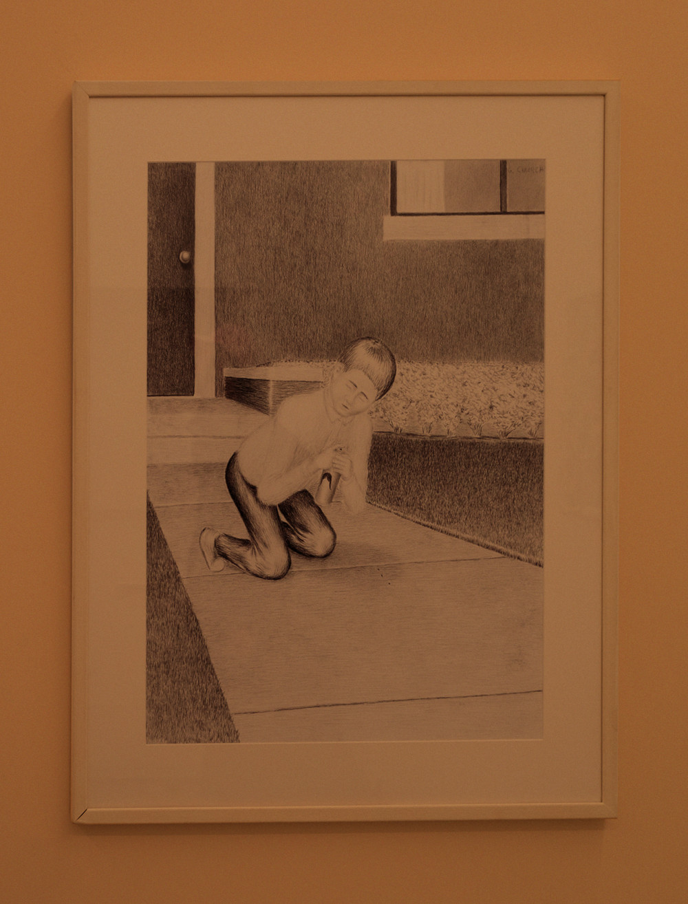 Guy Church Hairspray, 2015 Charcoal on paper