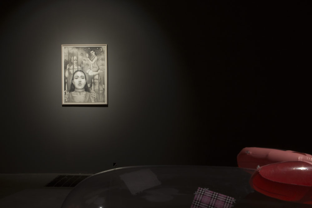 Flannery Silva i would sooner destroy my manhood than betray your heart, 2016 Inflatable , pleather, vinyl, decals