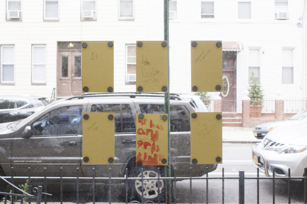 Rebecca Peel Perfect Husbandry (think of the Children), 2016 Tempera paint, pen ink on cardboard