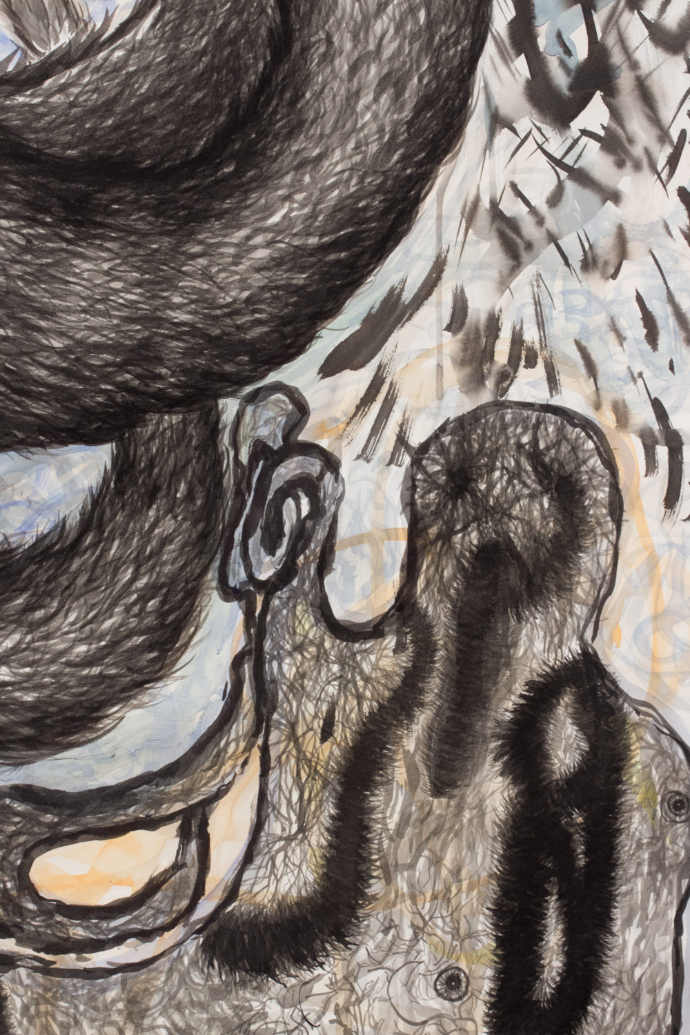 Betty Roytburd Untitled (Detail), 2016 Watercolor, sumi ink, gouache on paper