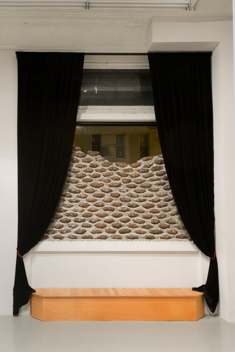 Filip Olszewski Moominpappa's Wall, 2016 Potatoes, mortar