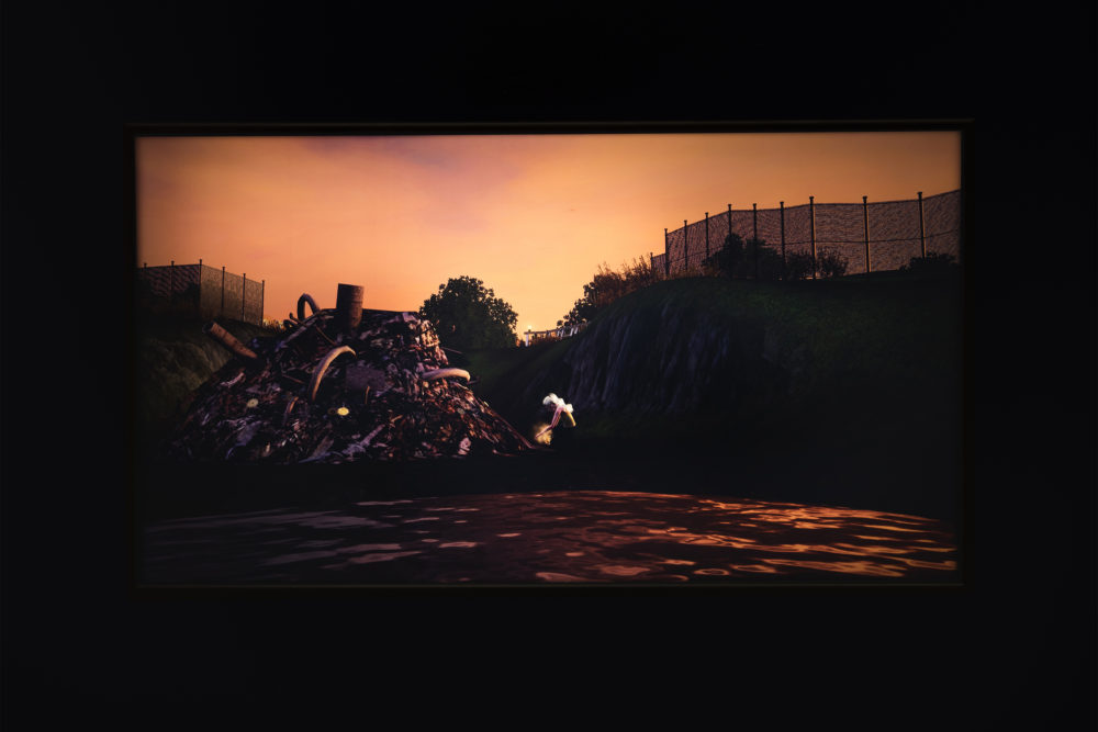 Jacky Connolly Majella (Dirty Fill) (Detail), 2016 Duratrans backlit film, fluorescent light box